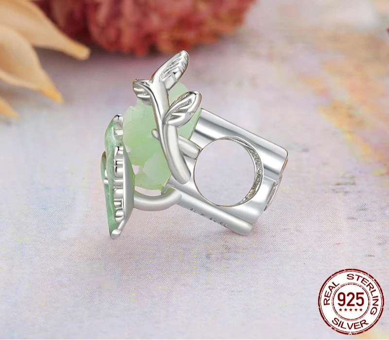 Sterling Silver  Light Green charm