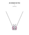 Sterling Silver Pink Ladybug Jewelry Set