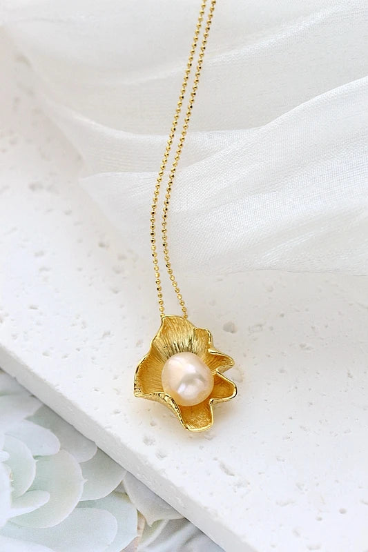 925 Sterling Silver Pendant  Baroque Pearl