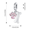 Sterling Silver Dog Pet Charms  Pendant Paw