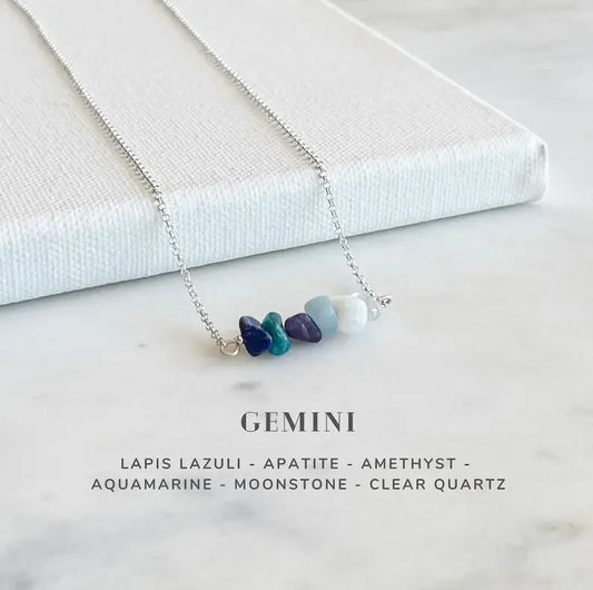 Gift box with Gemini horoscope necklace

