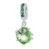 Sterling Silver  Light Green charm