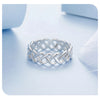 925 Sterling Silver Hollowed Heart Ring Woven Width Rings