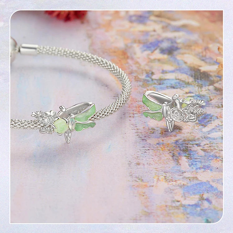 Sterling Silver  Light Green charm