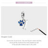 Sterling Silver Dog Pet Charms  Pendant Paw