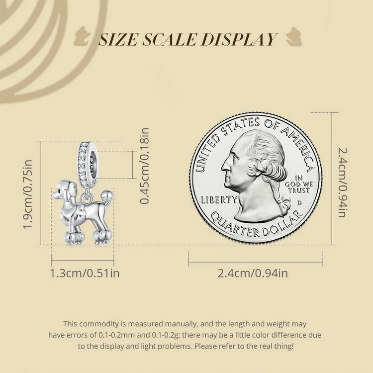 Sterling Silver Dog Pet Charms  Pendant Paw