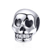 Sterling Silver Retro Skull  Spider Hand Charm