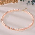 Rice Shape Mixed Color Freshwater Pearl Necklace – 925 Silver