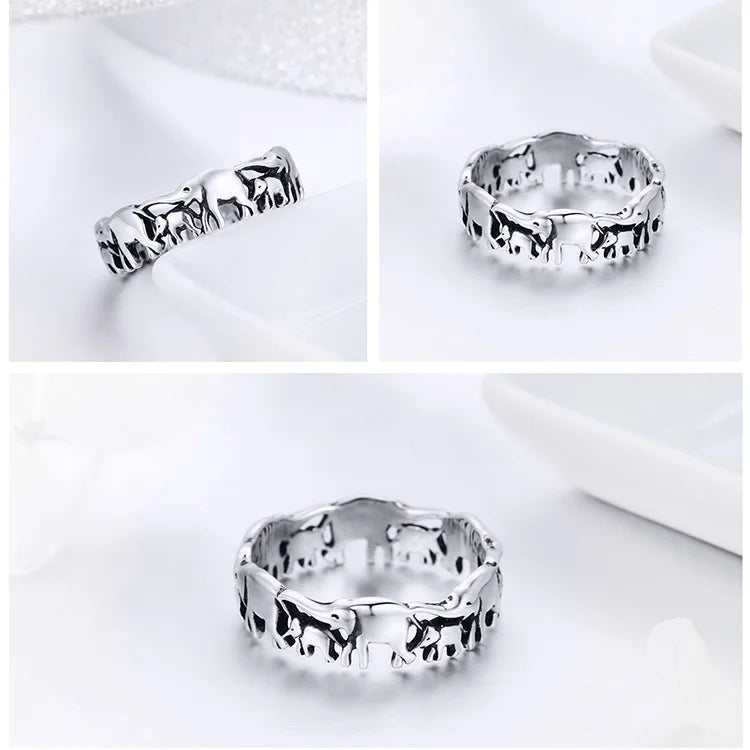 925 Sterling Silver Hollowed Heart Ring Woven Width Rings