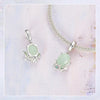 Sterling Silver  Light Green charm