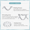 925 Sterling Silver Hollowed Heart Ring Woven Width Rings