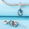 925 Silver Blue Star Easter Egg Charms