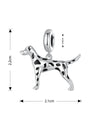 Sterling Silver Dog Pet Charms  Pendant Paw