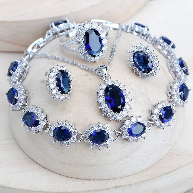 925 Sterling Silver Bridal Jewelry Sets