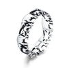 925 Sterling Silver Hollowed Heart Ring Woven Width Rings