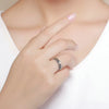 925 Sterling Silver Hollowed Heart Ring Woven Width Rings