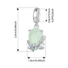 Sterling Silver  Light Green charm