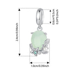 Sterling Silver  Light Green charm