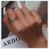 925 Sterling Silver Hollowed Heart Ring Woven Width Rings