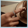 925 Sterling Silver Hollowed Heart Ring Woven Width Rings