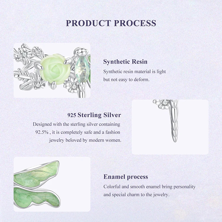 Sterling Silver  Light Green charm