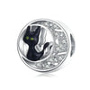 Sterling Silver Black Cat Charm Beads