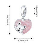 Sterling Silver Dog Pet Charms  Pendant Paw