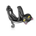 Sterling Silver Black Cat Charm Beads