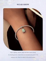 Sterling Silver  Light Green charm